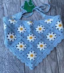 Sunday State Crochet 70's Style Daisy Bandana NWT Hair Scarf Festival