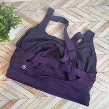 Lululemon | women dark purple athletic sports bra unpadded