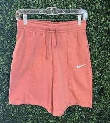 NIKE WOMENS BROWN BAGGY HIGH RISE SHORTS SIZE XS