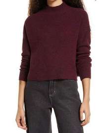 BP. Mock Neck Sweater In Burgundy Stem