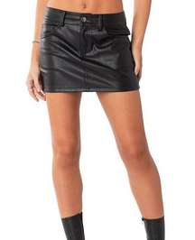 Faux Leather Mini Skirt