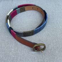 Coldwater Creek colorful leather belt size small