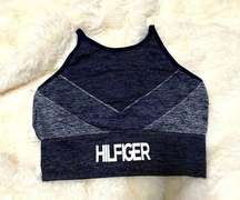 NWOT Long Line Denim Blue Tommy Hilfiger Sport Bra Size Medium