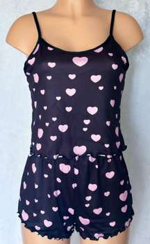 Black and Pink, Heart, Pajama Set