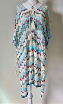 Y2K crochet poncho knit knitted swimsuit cover up