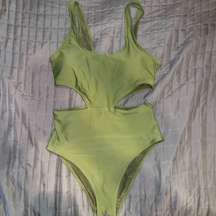 Large Aerie cut out one piece swim suit in Olive