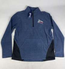 Belmont Bruins Jacket Adult Quarter Zip Pullover Chest Logo Large L New NWT Blue