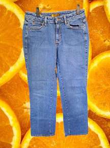 Aura Denim Straight Leg Blue Regular Rise Jeans Size 6