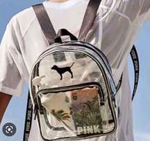 Victoria’s Secret PINK Mini Backpack Clear Disco Glitter vintage mini bag