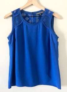 Blue Lace Detail Tank - Size M