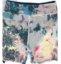 Free people movement Tye- Dye Floral Mesh shorts