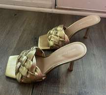 Gold Heeled Sandals