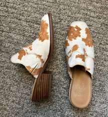 Cow Print Clog Sandals