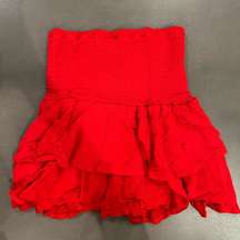 Meshki red skort size small