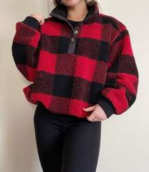 Plaid Sherpa Pullover