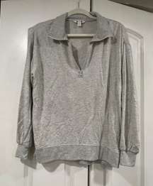 Gray Half Zip Sweatshirt