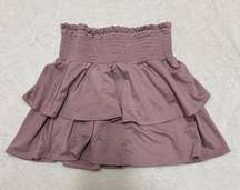 As U Wish Tiered Mauve Skirt