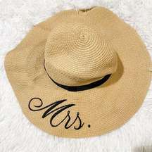 Mrs Embroidered Sun Hat