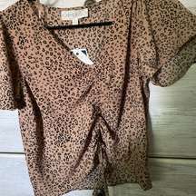 Cheetah print blouse