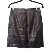 GREY JASON WU Genuine Leather Mini Skirt NWT Sz 4‎