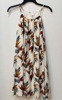 SIREN LILY Women's Lined Print Sundress Palm dress size small