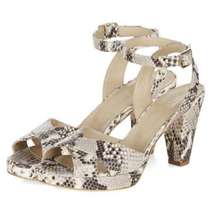 Hobbs London Snake Leather Vivienne Heeled Sandals Size 37 / US 6