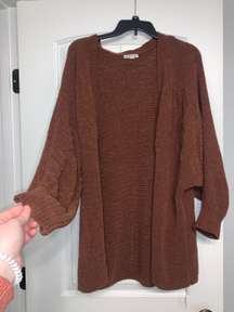 brown cardigan