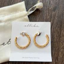 Ettika 18k Spun Strands Hoops