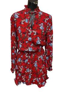 NEW Yumi Kim Love Always Red Floral Print Dress Size Medium