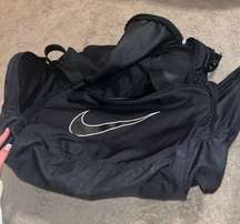 black duffel bag