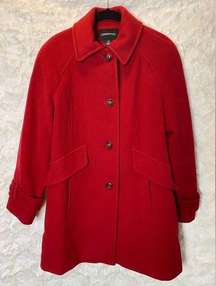 London Fog Red Wool Peacoat Size SM