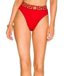 Versace Greca Red Bikini Bottoms