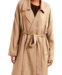 MODERN CITIZEN Women’s Belted Drape Front Trench Jacket size medium