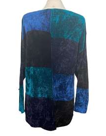 Coldwater Creek Color-Blocked Chenille Scoop Neck Sweater Tunic