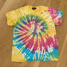 Shadow Hill - Hawaiian Punch Tie Dye Trophy Tee in Yellow Multi Colors Size L