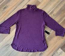 Premise Sweater Turtleneck Large Purple Women's Long Sleeve Business Casual Top