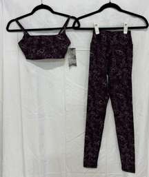 NWT Stori Wonder Light Support Sports Bra & Perseverance Tight Set Mulberry 2