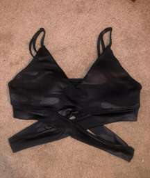 Black camo sports bra