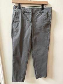 LOFT Outlet Modern Chino Crop pants, grey, size 4P