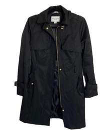 COLE Haan Signature black trench Rain coat size S/P