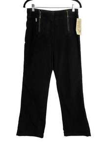 Stevenson Overall Co. Black Corduroy Pull On Zipper Front Pants NWT