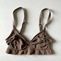 Bra Womens Large XL Brown Seamless Sculpting Bralette New NWOT