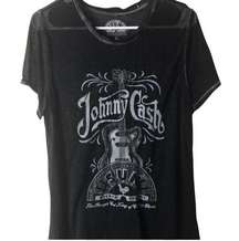 SUN RECORD COMPANY Burn Out JOHNNY CASH tee shirt size XL