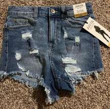 High Rise Jean Ripped Shorts