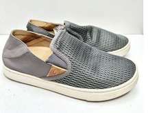 Olukai Shoes Womens Size 8US 38EU Slip On Pehuea Sneakers Gray Mesh
