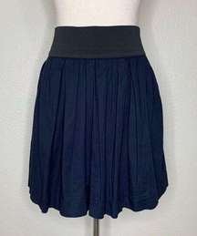 Necessary Object Navy Blue Wide Waist Skirt