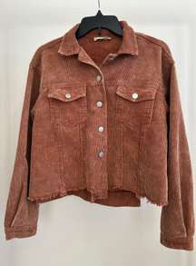 Altar’d State Brown Corduroy Jacket Size Small