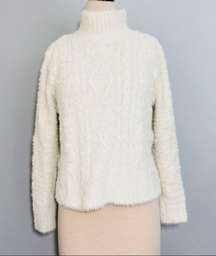 Amuse Society Cool Winds Cable Knit Sweater Stone