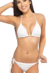 NEW! White String Bikini Size Medium