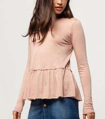 Tilly’s Socialite Peplum Blush Top